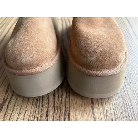 NWOT UGG Women's Classic Diper Platform Boots in Chestnut Suede Sz 40EU - Picture 6 of 11